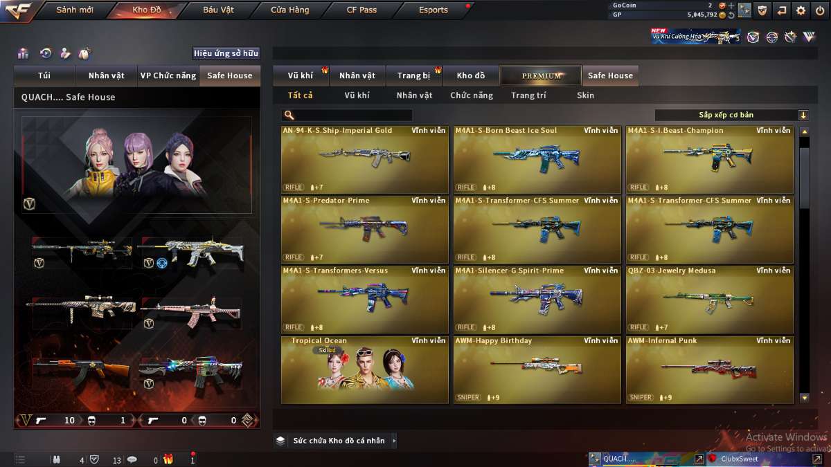 shop acc cf uy tin gia re